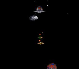 Metal Morph (SNES) screenshot: Asteroids can also be a problem.