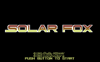 Solar Fox (Commodore 64) screenshot: Title screen