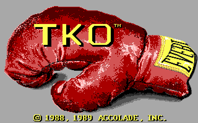 TKO (DOS) screenshot: Title screen (MCGA)