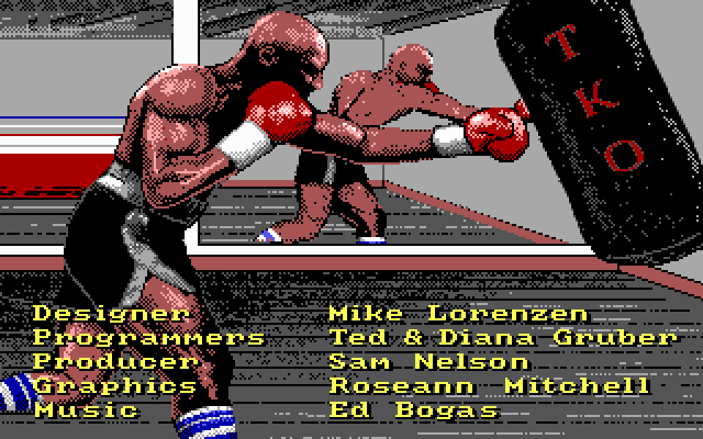 TKO (DOS) screenshot: Opening credits (MCGA)