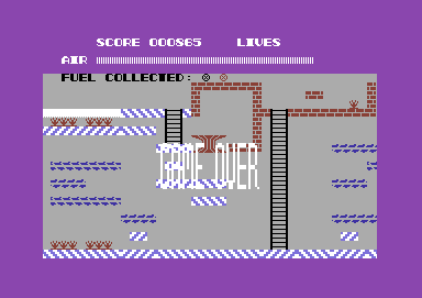 Demons of Topaz (Commodore 64) screenshot: Game over