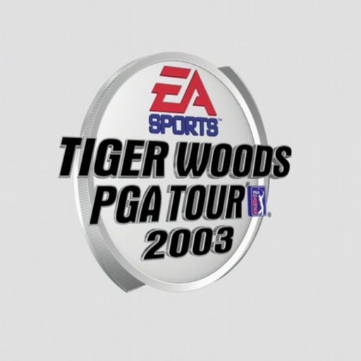 Tiger Woods PGA Tour 2003 (PlayStation 2) screenshot: The title screen<br>This follows a series of short video clips where golfers say "EA Sports - It's in the Game'