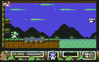 DJ Puff (Commodore 64) screenshot: Starting out on level 3