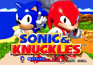 Sonic & Knuckles (Genesis) screenshot: Title Screen