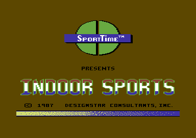 Superstar Indoor Sports (Commodore 64) screenshot: Loading screen