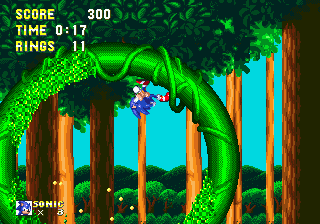 Sonic & Knuckles (Genesis) screenshot: Mushroom Hill