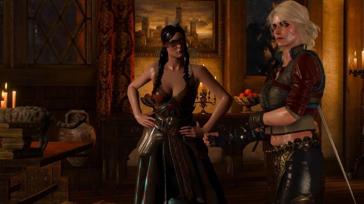 The Witcher 3: Wild Hunt - Alternative Look for Ciri (PlayStation 4) screenshot: The Lodge has a proposition for Ciri