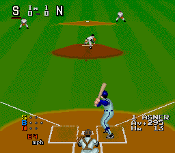 World Class Baseball (TurboGrafx-16) screenshot: On the pitch