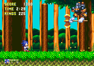 Sonic & Knuckles (Genesis) screenshot: First Level Boss