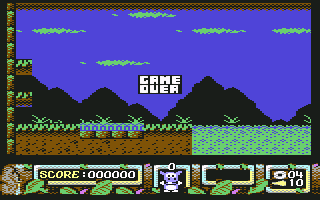 DJ Puff (Commodore 64) screenshot: Game over