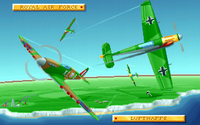 Reach for the Skies (DOS) screenshot: Side selection