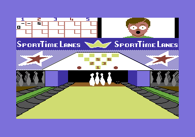 Superstar Indoor Sports (Commodore 64) screenshot: The second shot looks promising too