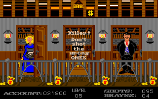 Gunshoot (Amiga) screenshot: Accidentally killed an innocent