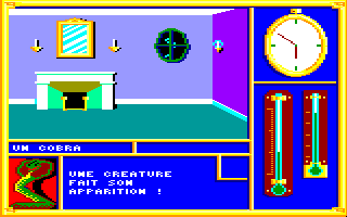 Invitation (Amstrad CPC) screenshot: Encountering the Cobra...