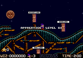 Wiz 'n' Liz (Genesis) screenshot: Level Selection