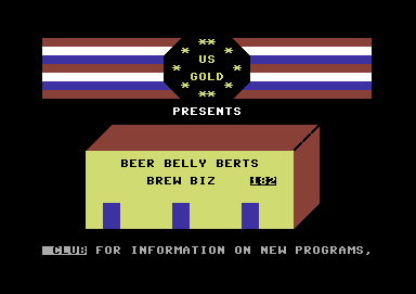 Beer Belly Burt's Brew Biz (Commodore 64) screenshot: Loading from tape