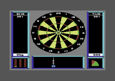 Superstar Indoor Sports (Commodore 64) screenshot: And the angle