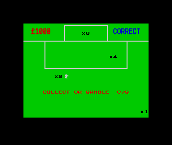 Footballer of the Year 2 (ZX Spectrum) screenshot: One question correct so far