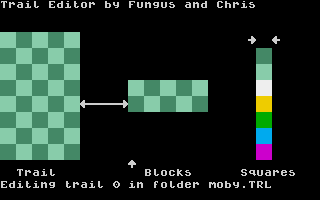Trailblazer (Atari ST) screenshot: Creation of a track