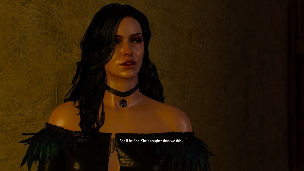 The Witcher 3: Wild Hunt - Alternative Look for Yennefer (PlayStation 4) screenshot: Yennefer has confidence in Ciri