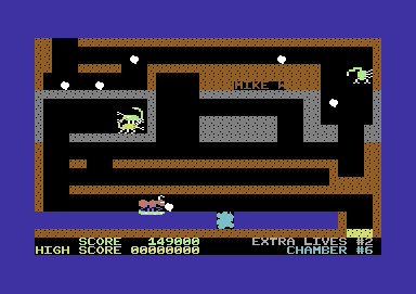 Fire Ant (Commodore 64) screenshot: ...unless they ride across it using surfboards