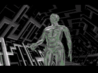 The Lawnmower Man (SEGA CD) screenshot: Your avatar in the virtual world.