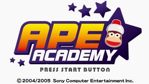 Ape Escape Academy (PSP) screenshot: Title screen (EU)