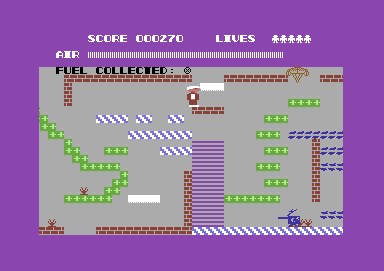 Demons of Topaz (Commodore 64) screenshot: Gone underground