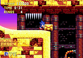 Sonic & Knuckles (Genesis) screenshot: Sandopolis