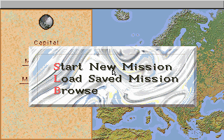 Code: Europe (DOS) screenshot: Start menu