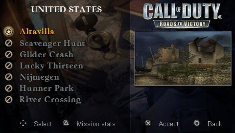 call of duty roads to victory psp game