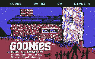 The Goonies (Commodore 64) screenshot: Title screen