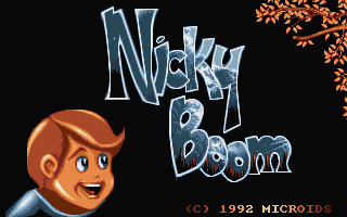 Nicky Boom (DOS) screenshot: Title Screen