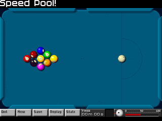Arcade Pool (Amiga) screenshot: Speed Pool (another type of the game)