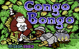 Congo Bongo (Commodore 64) screenshot: Title screen (US disk version)