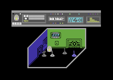 The Fifth Quadrant (Commodore 64) screenshot: Bodd has no energy