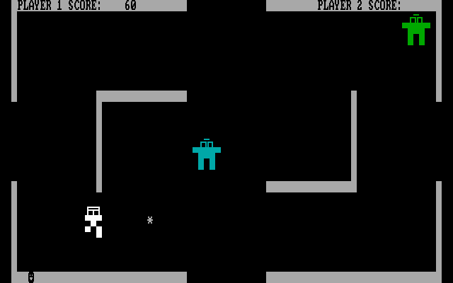 FriendlyWare P.C. Arcade (PC Booter) screenshot: Robot War, a Berzerk clone