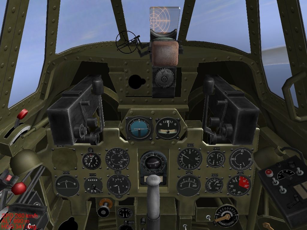 Pacific Fighters (Windows) screenshot: Cockpit of the A6M2 Zero