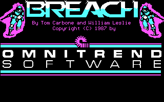 Breach (DOS) screenshot: Title screen.