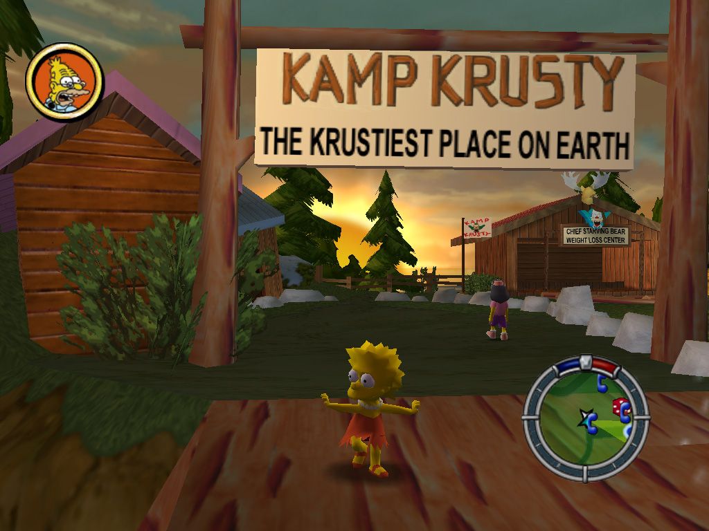 The Simpsons: Hit & Run (Windows) screenshot: Kamp Krusty
