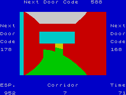 Corridors of Genon (ZX Spectrum) screenshot: The moment I'm about to be trapped.