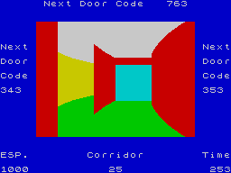 Corridors of Genon (ZX Spectrum) screenshot: Leaving Genon...