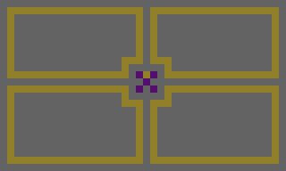Maze of Death (Atari 8-bit) screenshot: Starting out