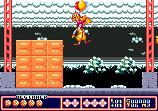 McDonald's Treasure Land Adventure (Genesis) screenshot: It's a good thing I didn't kill him to make Spicy Chicken Wings!