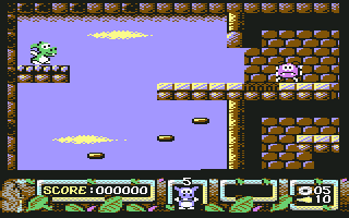 DJ Puff (Commodore 64) screenshot: Starting level 1