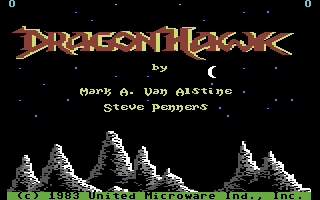 DragonHawk (Commodore 64) screenshot: Title screen