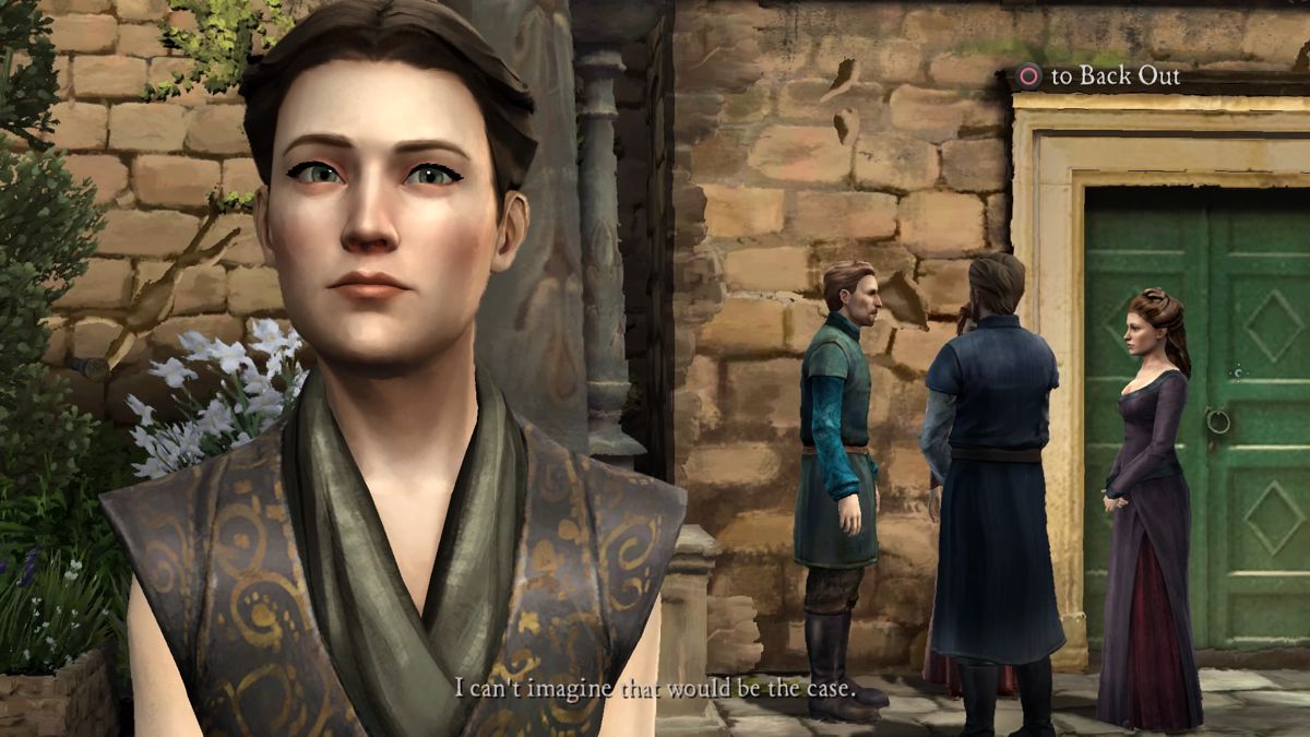 Game of Thrones: Episode Four of Six - Sons of Winter (PlayStation 4) screenshot: Eavesdropping on the conversation