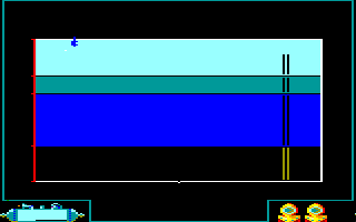 Pacific (Amstrad CPC) screenshot: Checking your position on the map...