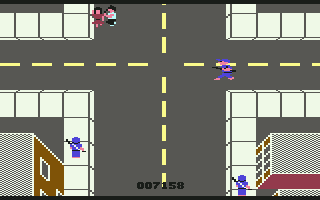 Los Angeles SWAT (Commodore 64) screenshot: "Leave my wife alone! There are plenty of women out there"