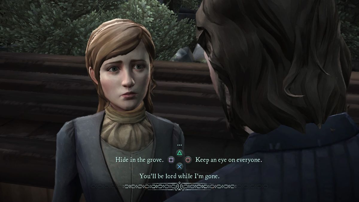 Game of Thrones: Episode Four of Six - Sons of Winter (PlayStation 4) screenshot: Advising your sister on how to proceed